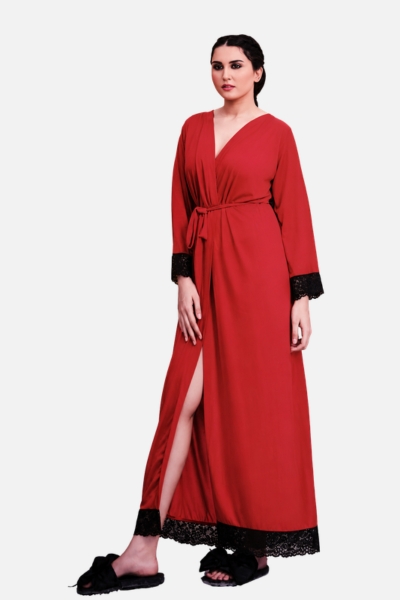 1 Piece Long Satin Gown