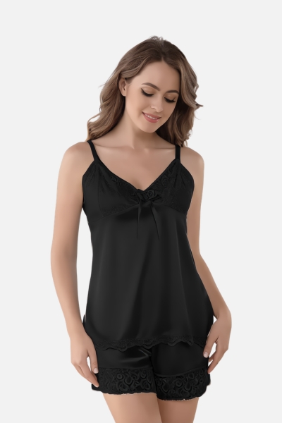 2 Piece Silk Short Nighty