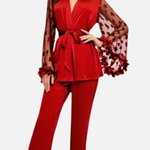 Sexy Satin Nightgown and Robe Set