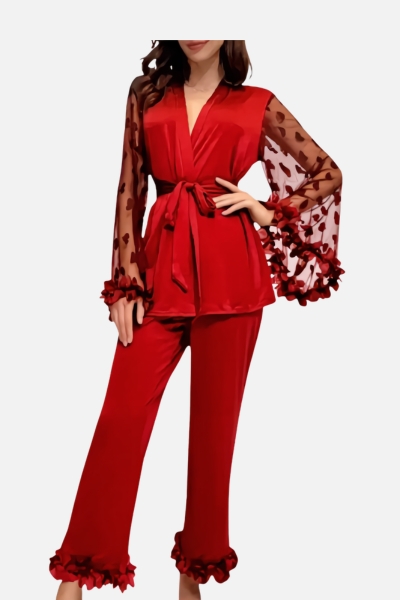 Sexy Satin Nightgown and Robe Set