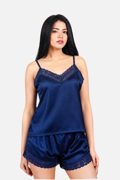 2 Piece Cami Short Silk Nighty Set